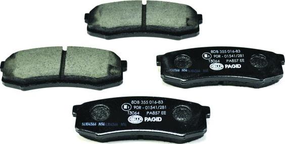 HELLA 8DB 355 016-831 - Brake Pad Set, disc brake www.parts5.com