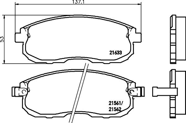 HELLA 8DB 355 016-381 - Brake Pad Set, disc brake parts5.com