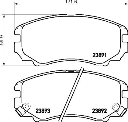 HELLA 8DB 355 010-991 - Set placute frana,frana disc www.parts5.com