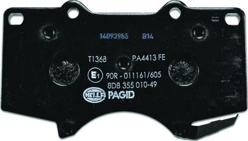 HELLA 8DB 355 010-491 - Set placute frana,frana disc www.parts5.com