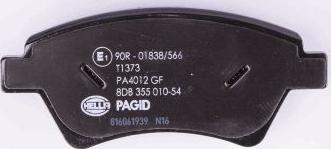 HELLA 8DB 355 010-541 - Zestaw klocków hamulcowych, hamulce tarczowe www.parts5.com