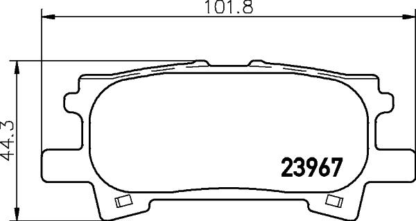 HELLA 8DB 355 010-621 - Brake Pad Set, disc brake www.parts5.com