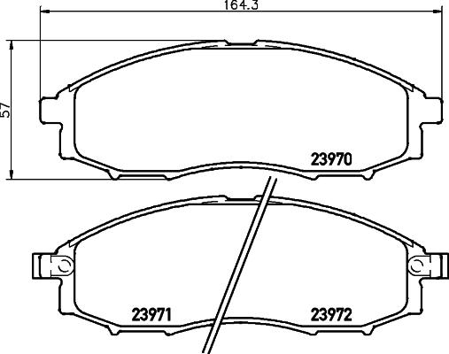 HELLA 8DB 355 010-671 - Brake Pad Set, disc brake parts5.com