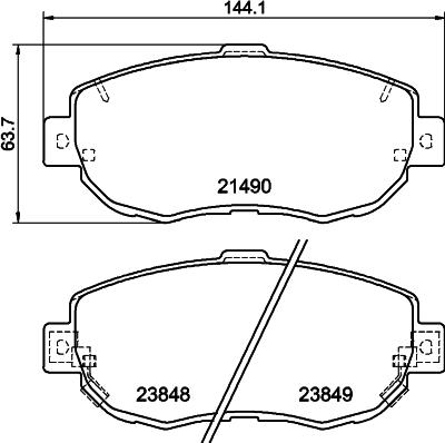 HELLA 8DB 355 010-151 - Set placute frana,frana disc www.parts5.com