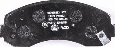 HELLA 8DB 355 010-131 - Brake Pad Set, disc brake www.parts5.com