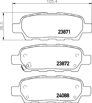 HELLA 8DB 355 010-241 - Bremsbelagsatz, Scheibenbremse www.parts5.com