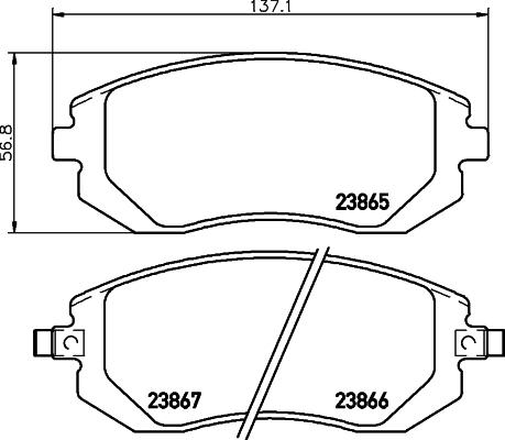 HELLA 8DB 355 010-211 - Bremsbelagsatz, Scheibenbremse www.parts5.com