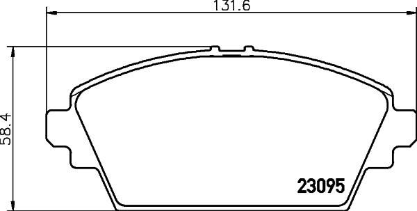 HELLA 8DB 355 011-951 - Sada brzdových destiček, kotoučová brzda www.parts5.com