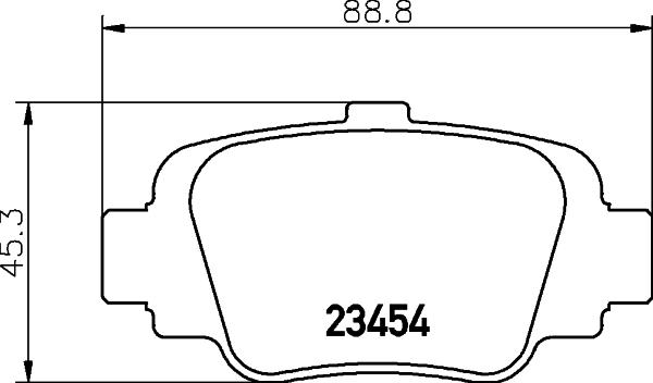 HELLA 8DB 355 011-551 - Brake Pad Set, disc brake www.parts5.com