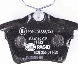 HELLA 8DB 355 011-501 - Piduriklotsi komplekt,ketaspidur www.parts5.com