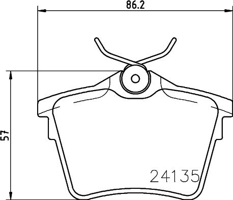 HELLA 8DB 355 011-501 - Brake Pad Set, disc brake www.parts5.com