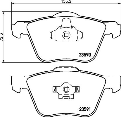 HELLA 8DB 355 011-571 - Set placute frana,frana disc www.parts5.com