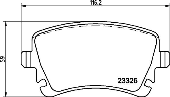 HELLA 8DB 355 011-641 - Set placute frana,frana disc www.parts5.com