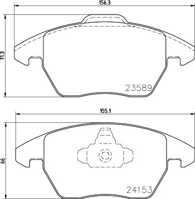 HELLA 8DB 355 011-811 - Fékbetétkészlet, tárcsafék www.parts5.com