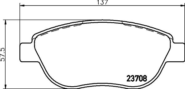 HELLA 8DB 355 011-331 - Juego de pastillas de freno www.parts5.com