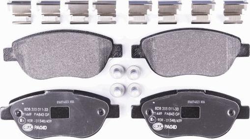 HELLA 8DB 355 011-331 - Brake Pad Set, disc brake www.parts5.com