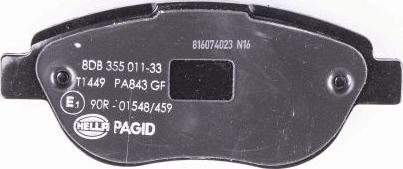 HELLA 8DB 355 011-331 - Brake Pad Set, disc brake www.parts5.com