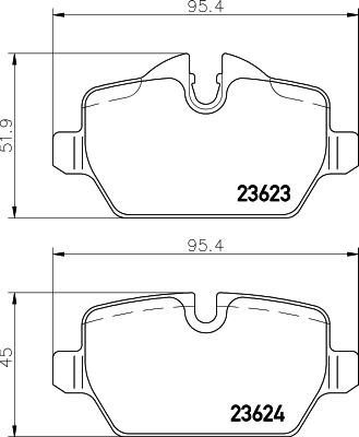 HELLA 8DB 355 011-271 - Тормозные колодки, дисковые, комплект www.parts5.com