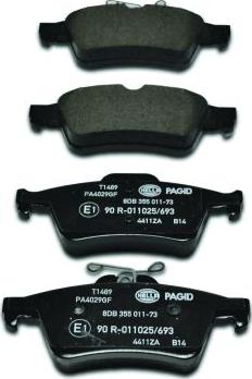 HELLA 8DB 355 011-731 - Piduriklotsi komplekt,ketaspidur www.parts5.com