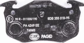 HELLA 8DB 355 018-951 - Komplet pločica, disk-kočnica www.parts5.com