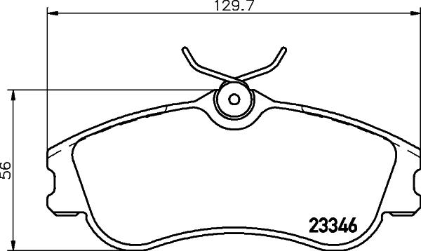 HELLA 8DB 355 018-541 - Brake Pad Set, disc brake www.parts5.com