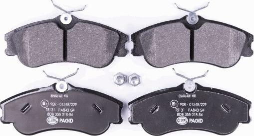 HELLA 8DB 355 018-541 - Brake Pad Set, disc brake www.parts5.com