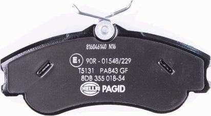 HELLA 8DB 355 018-541 - Brake Pad Set, disc brake www.parts5.com