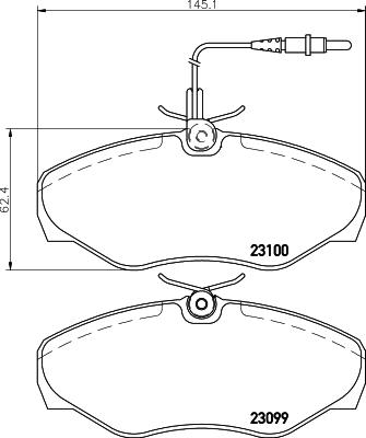 HELLA 8DB 355 018-501 - Komplet zavornih oblog, ploscne (kolutne) zavore www.parts5.com