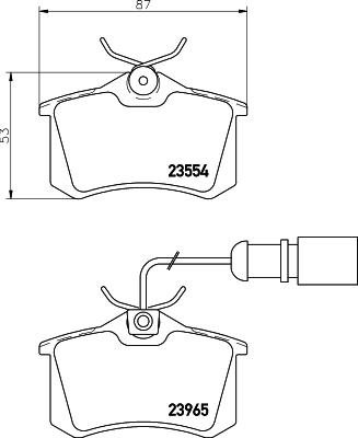 HELLA 8DB 355 018-601 - Piduriklotsi komplekt,ketaspidur www.parts5.com