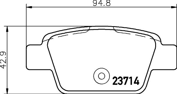 HELLA 8DB 355 018-851 - Тормозные колодки, дисковые, комплект www.parts5.com