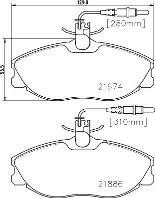 HELLA 8DB 355 018-221 - Set placute frana,frana disc www.parts5.com