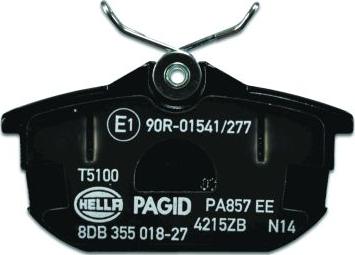 HELLA 8DB 355 018-271 - Set placute frana,frana disc www.parts5.com