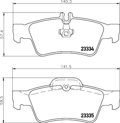 HELLA 8DB 355 018-751 - Komplet zavornih oblog, ploscne (kolutne) zavore www.parts5.com