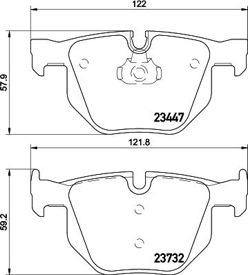 HELLA 8DB 355 013-941 - Set placute frana,frana disc www.parts5.com