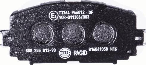 HELLA 8DB 355 013-901 - Комплект спирачно феродо, дискови спирачки www.parts5.com