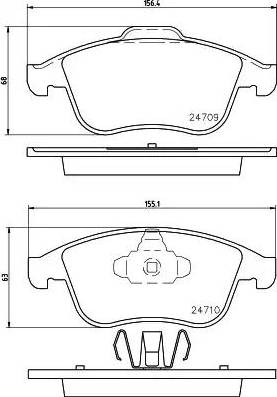 HELLA 8DB 355 013-981 - Komplet pločica, disk-kočnica www.parts5.com