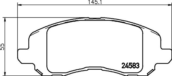 HELLA 8DB 355 013-491 - Kit de plaquettes de frein, frein à disque www.parts5.com