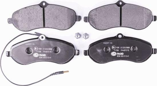 HELLA 8DB 355 013-411 - Brake Pad Set, disc brake www.parts5.com