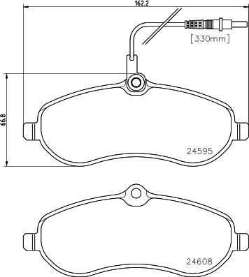 HELLA 8DB 355 013-411 - Brake Pad Set, disc brake www.parts5.com