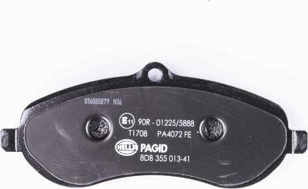 HELLA 8DB 355 013-411 - Brake Pad Set, disc brake www.parts5.com