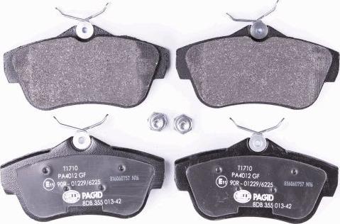 HELLA 8DB 355 013-421 - Brake Pad Set, disc brake www.parts5.com