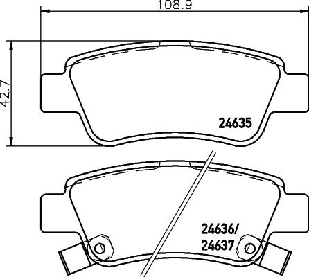 HELLA 8DB 355 013-591 - Σετ τακάκια, δισκόφρενα www.parts5.com