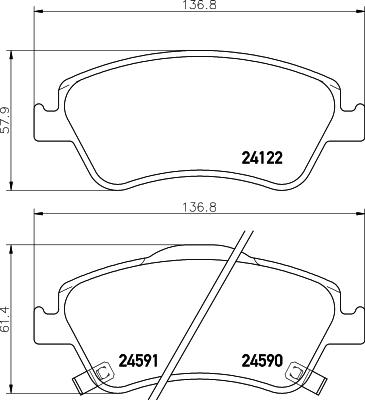 HELLA 8DB 355 013-561 - Kit de plaquettes de frein, frein à disque www.parts5.com