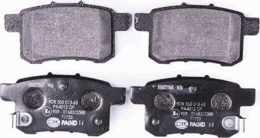 HELLA 8DB 355 013-631 - Set placute frana,frana disc www.parts5.com