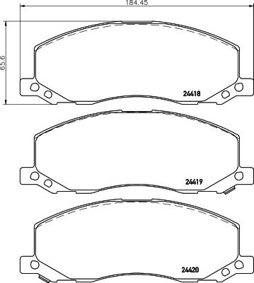 HELLA 8DB 355 013-061 - Set placute frana,frana disc www.parts5.com