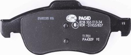 HELLA 8DB 355 013-341 - Brake Pad Set, disc brake www.parts5.com