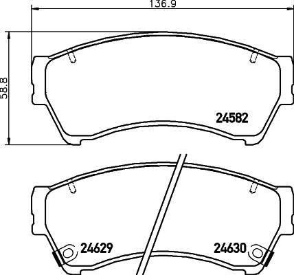 HELLA 8DB 355 013-761 - Brake Pad Set, disc brake www.parts5.com