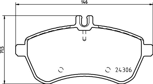 HELLA 8DB 355 012-581 - Piduriklotsi komplekt,ketaspidur www.parts5.com