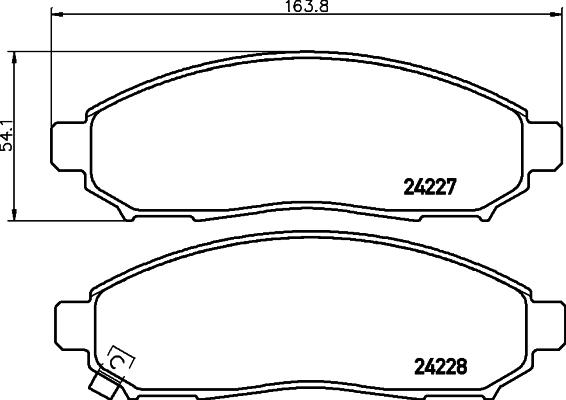 HELLA 8DB 355 012-071 - Set placute frana,frana disc www.parts5.com