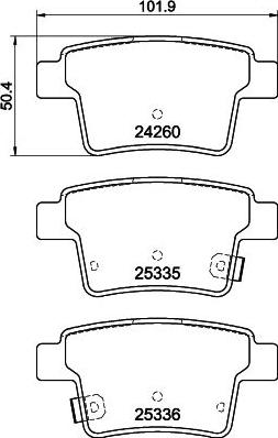 HELLA 8DB 355 012-171 - Set placute frana,frana disc www.parts5.com